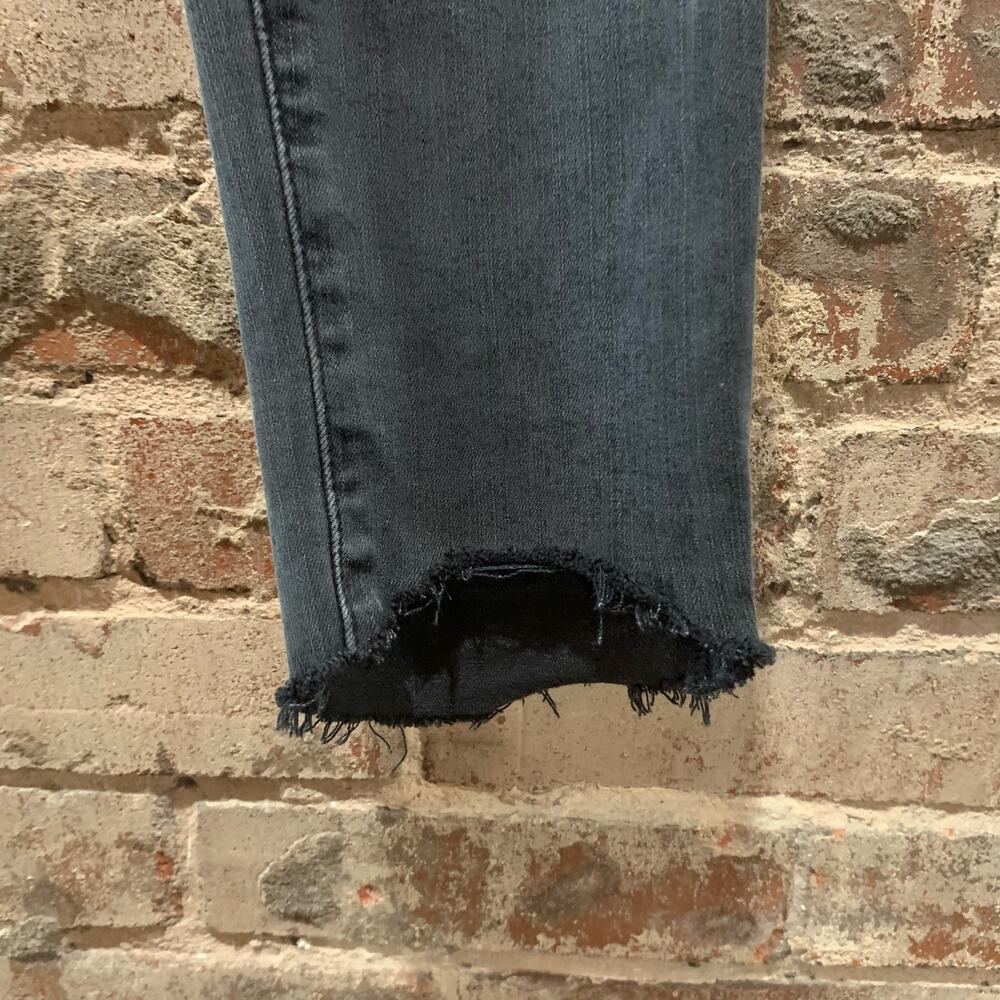FRAME Le Skinny de Jeanne Raw Hem Size 28 Washed Black - Picture 5 of 8